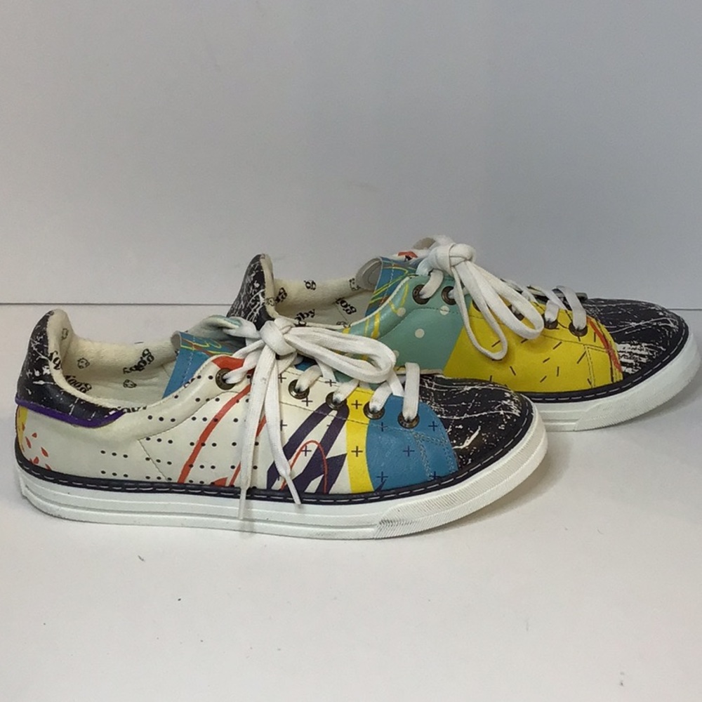 GOBY MULTI COLOR LEATHER SNEAKERS SZ 38